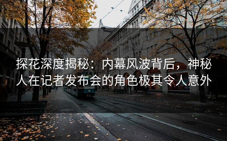 探花深度揭秘：内幕风波背后，神秘人在记者发布会的角色极其令人意外  第1张